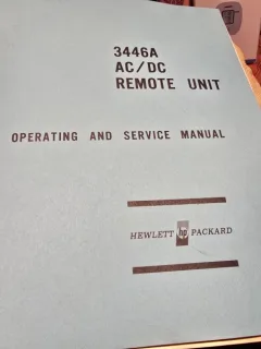 3446A AC/DC Remote Unit, Operating and Service Manual