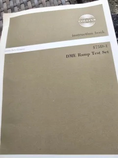 475D-1 DME Ramp Test Set, instruction book