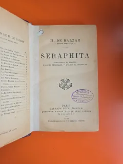 Seraphita - Honoré de Balzac - ex libris dr. G. Carandino