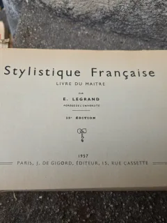 Stylistique Française - E. Legrand
