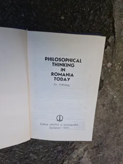 Philosophical Thinking in Romania Today - Antologie