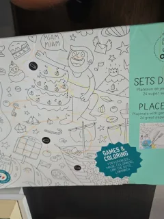 Placemat cu jocuri și colorat - OMY