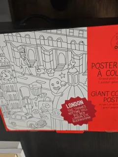 Poster gigantic de colorat - Londra - OMY