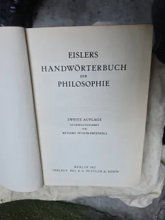 Eislers Handwörterbuch der Philosophie - Richard Müller-Freienfels