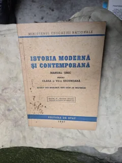 Istoria modernă și contemporană Manual Unic pentru clasa a VII-a secundara