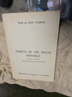 Funcții de mai multe variabile - Prof. dr. Ioan Filimon