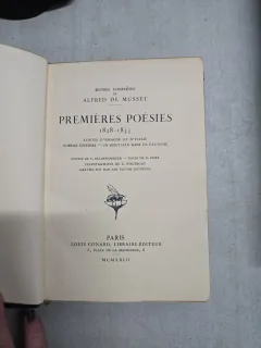Premières Poésies - Alfred de Musset