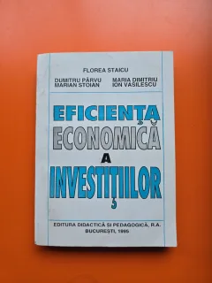 Eficiența economică a investițiilor - Florea Staicu, Dumitru Pârvu, Marian Stoian, Maria Dimitriu, Ion Vasilescu