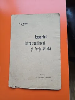Raportul între sentiment și forța vitală - D. C. Nădejde
