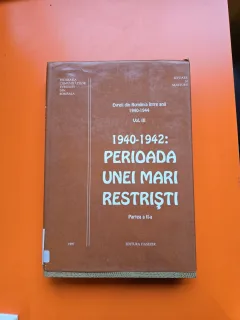 1940-1942: Perioada unei mari restriști - Federatia Comunităților Evreiești din România - vol. III, partea a II-a