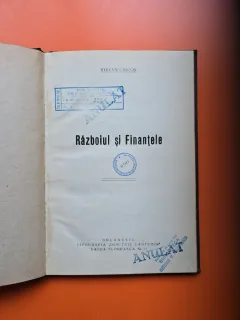 Războiul și Finanțele - Ștefan Chițos
