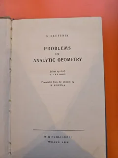 Problems in Analytic Geometry - D. Kletenik