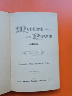 Moderne Poesie - Paul Großmann