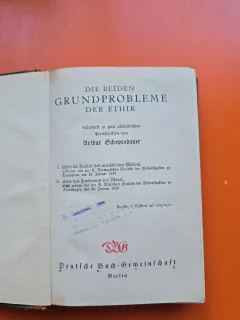 Die beiden Grundprobleme der Ethik - Arthur Schopenhauer