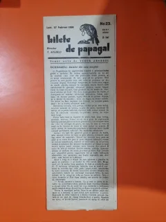 Bilete de papagal - no 23 / 27 februarie 1928