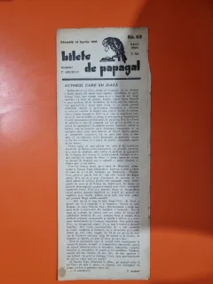 Bilete de papagal - no 63 / 14 aprilie 1928