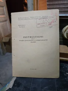 INSTRUCȚIUNI pentru recepția generatoarelor și compensatoarelor sincrone - I.C.S.E.