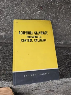 Acoperiri galvanice. Prescripții, control calitativ - N/A