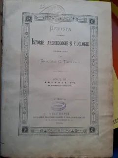 Revista pentru Istorie, Arheologie și Filologie - Gregoriu G. Tocilescu