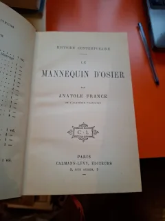 Le Mannequin d osier - Anatole France