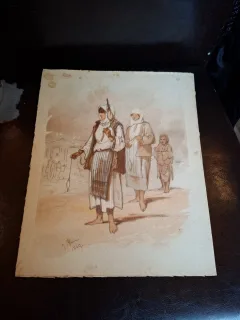 Tipuri/Taranci cu Fuioare , Cromolitografie - Preziosi