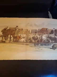 Targul Mosilor , Cromolitografie - AMEDEO PREZIOSI (1816-1882)