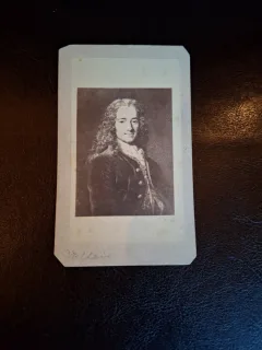 Fotografie tio CDV Portret Voltaire - Alb/Negru