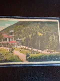 Carte postala Baile Slanic Moldova , vedere catre Casino , anul 1934 - (circulata)
