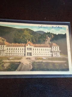 Carte postala Baile Slanic Moldova , Hotel Racovita , anul 1938 - (circulata)