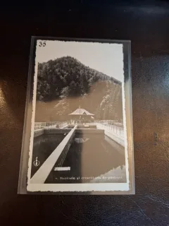 Carte postala Slanic Moldova , bazinele si crescatorie de pastravi - (necirculata)