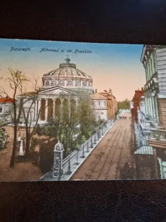 Carte postala Atheneul si str.Franklin , Bucuresti - (necirculata)