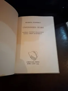 Unfinished Work (exemplarul cu numarul 280) - Nichita Stanescu