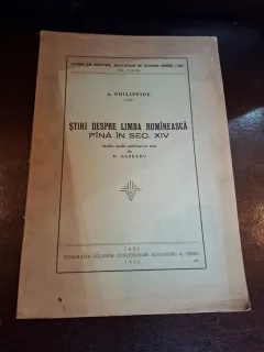 Știri despre limba românească până în sec. XIV - A. Philippide
