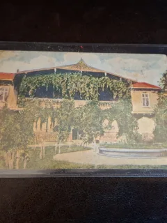 Carte postala , Baile Buzias , Hotelul Parc si bazar - circulata