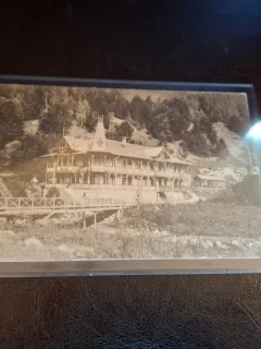 Carte postala Baile Slanic Moldova , alb negru - (Circulata)