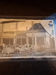Carte postala , Baile Buzias, Restaulantul , Casino 1928 - Circulata , alb negru