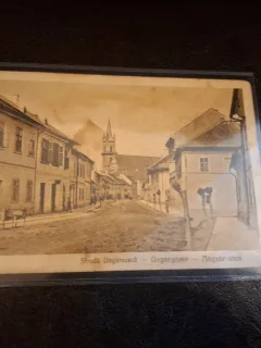 Carte postala , Bistrita Strada Ungureasca , alb negru - (necirculata)