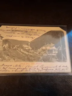 Carte postala Vederea Bailor Slanic Moldova , alb negru - Circulata