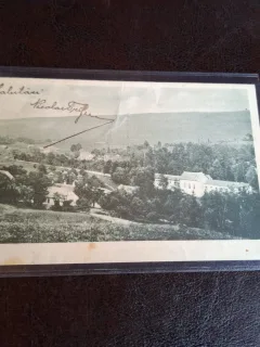 Carte postala alb negru , Baile Bazna , Sibiu - Circulata