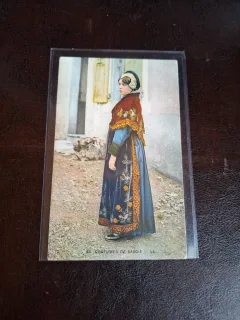 Carte postala ilustrata , femeie in costum popular de Savoia - Necirculata