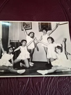 Fotografie veche , Copii , Grup de dans - alb negru