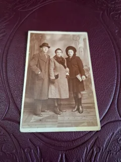 Carte postala , fotografie de grup , alb negru - Weisman
