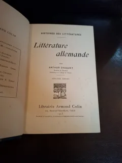 Littérature allemande (text in limba franceza) - Arthur Chuquet