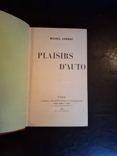 Plaisirs d'Auto - Michel Corday