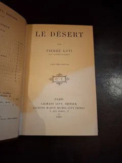 Le Désert (legatura de epoca) - Pierre Loti