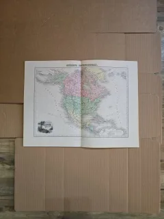 Harta America de Nord - Vuillemin, 1873 - 