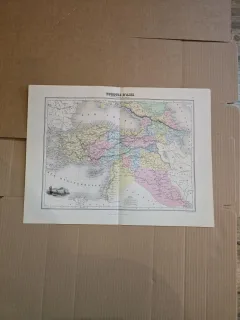 Harta Turquie d'Asie et les Provinces du Caucas - Vuillemin, 1873 - 