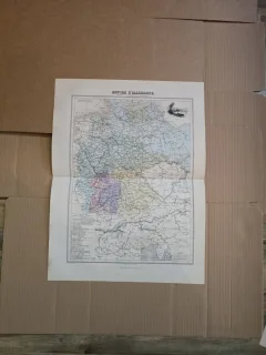 Harta Imperiul German - Fosta Confederație Germană - Vuillemin, 1873 - 