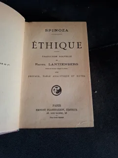 Éthique (Traduction Nouvelle de Raoul Lantzenberg - Spinoza