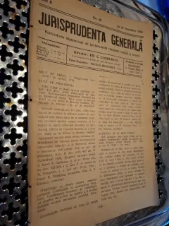 Revista Jurisprudența Generală, Anul II Nr.38 1924 - Vintila Dongoroz si note scrise de D.Alexandresco
